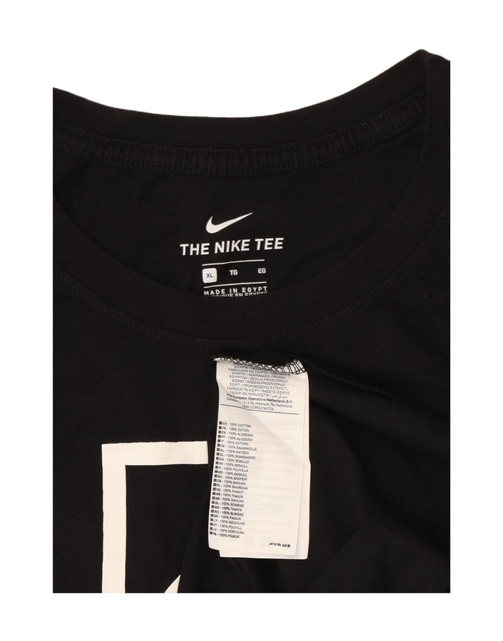NIKE Mens Graphic T-Shirt Top XL Black Cotton Vintage Nike and Second-Hand Nike from Messina Hembry 
