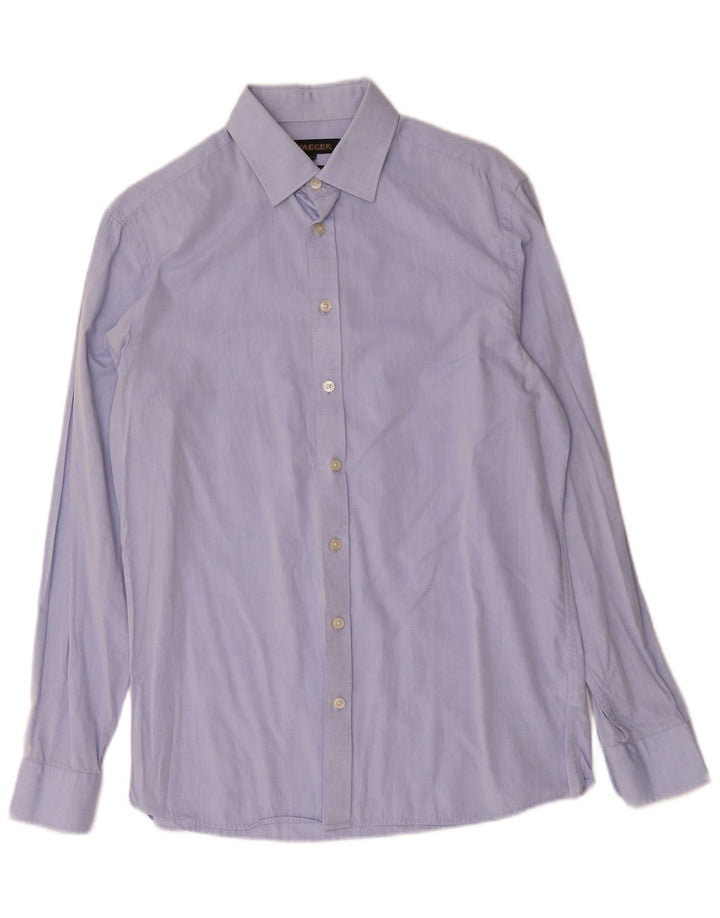 Jaeger Camisa para hombre Talla 15.5 Algodón azul mediano