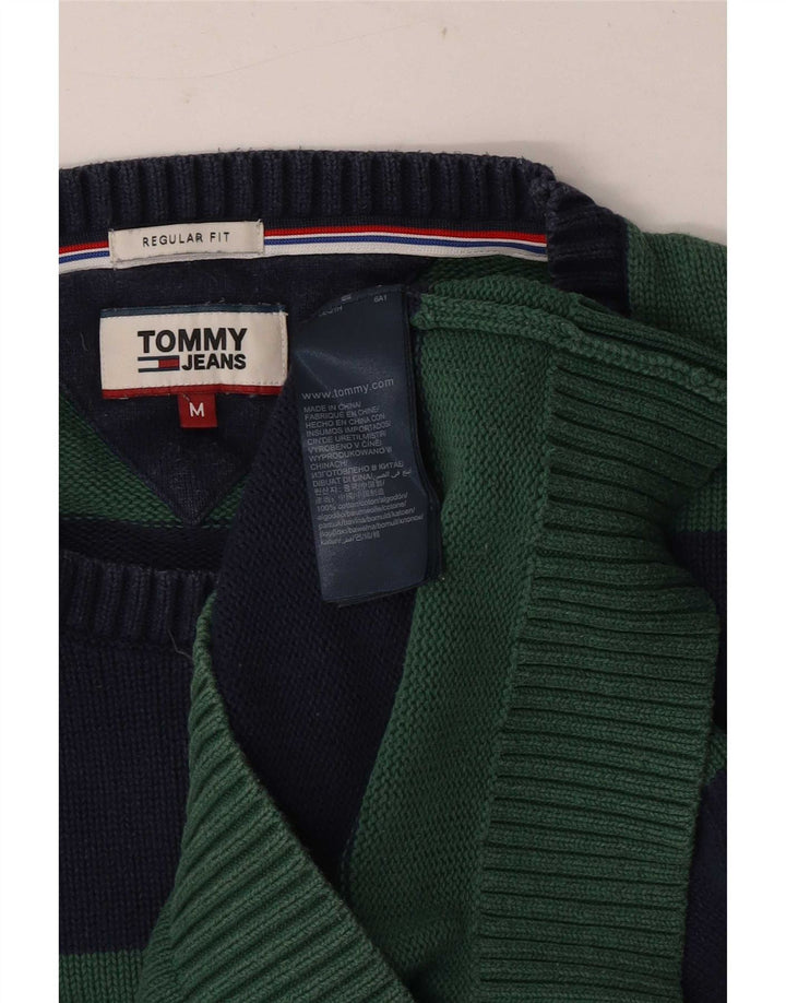 Jersey Tommy Hilfiger Hombre con Cuello Redondo y Rayas Verde Medio