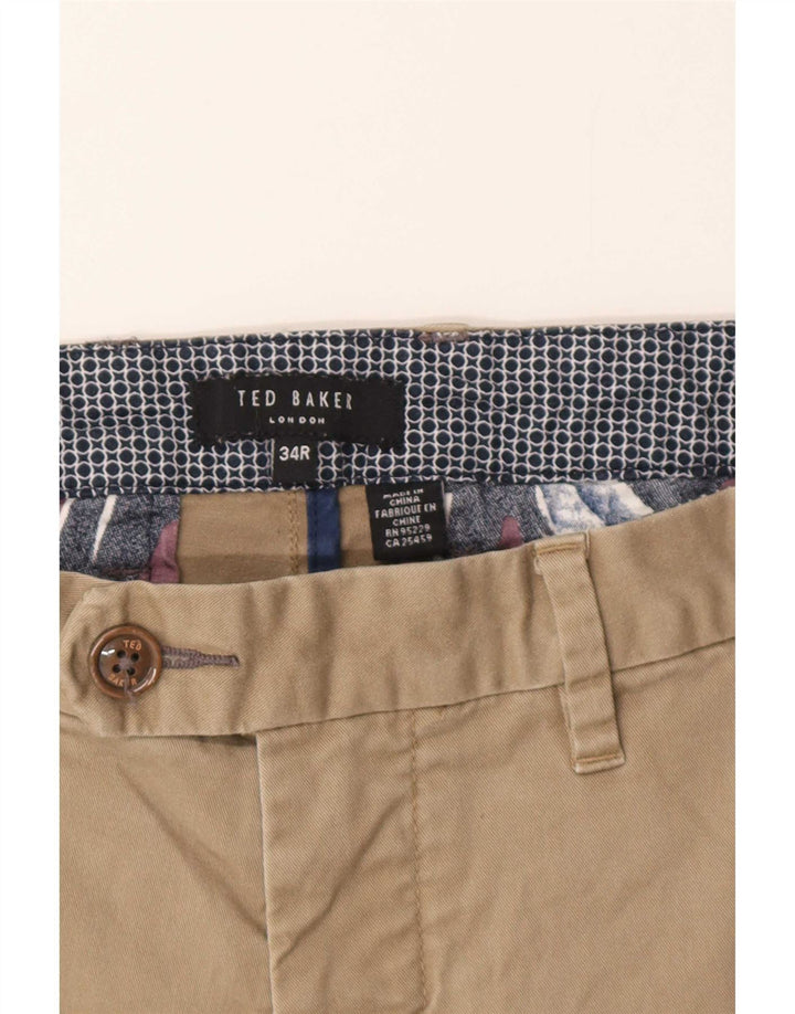 Ted Baker - Pantalones cortos chinos para hombre, talla grande, W34, color beige