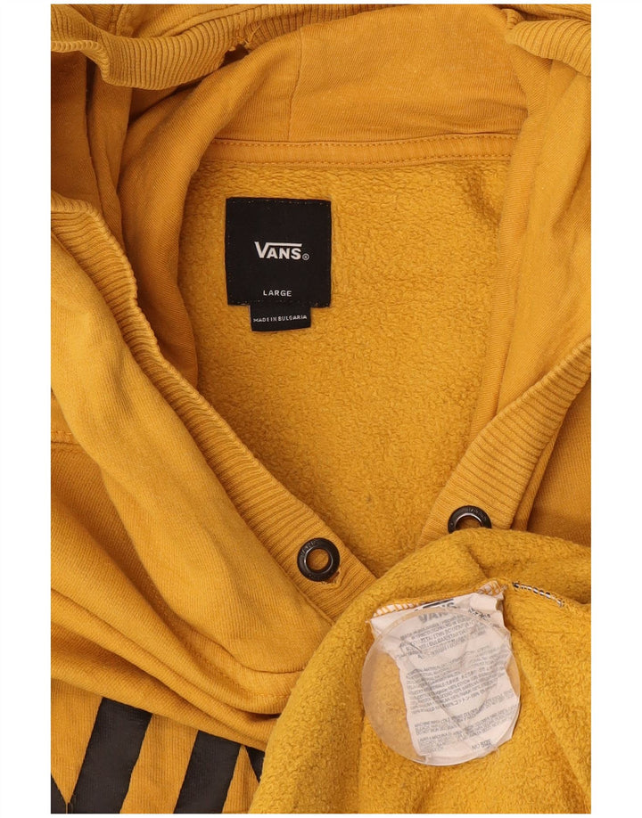 Vans Hombre Sudadera Con Capucha Gráfica Jersey Grande De Algodón Amarillo