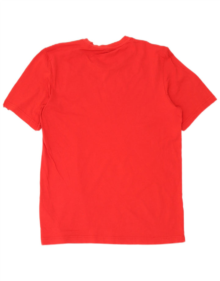 ADIDAS Mens T-Shirt Top Medium Red Cotton
