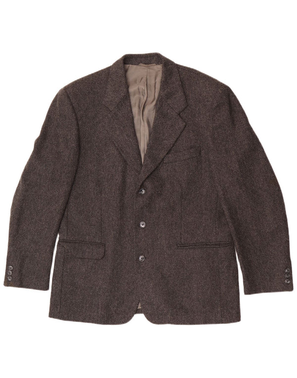 Stefanel Chaqueta tipo blazer de 3 botones para hombre IT 52 XL Lana gris