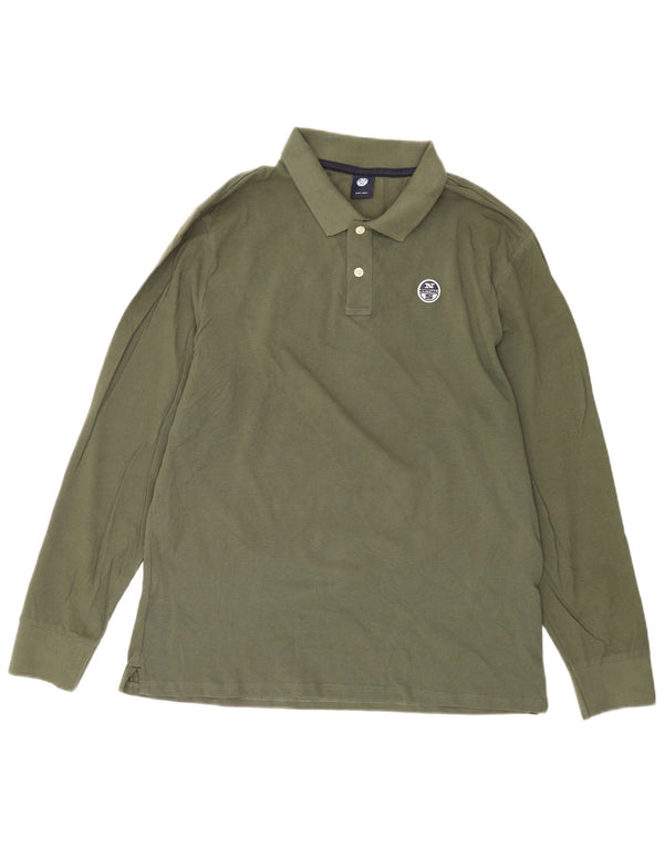 North Sails Polo De Manga Larga Hombre XL Algodón Verde