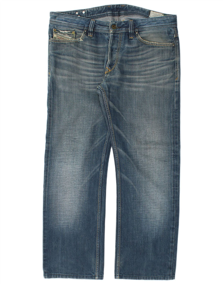 Diesel Vaqueros Rectos Hombre W33 L28 Algodón Azul