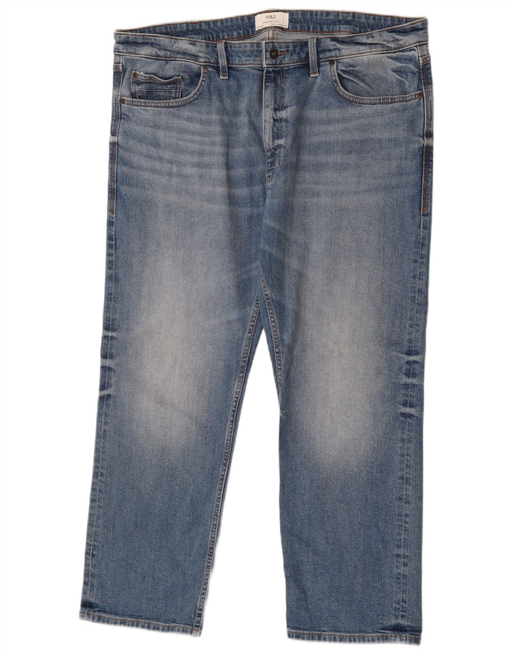 Marks & Spencer Vaqueros rectos para hombre W40 L29 Algodón azul