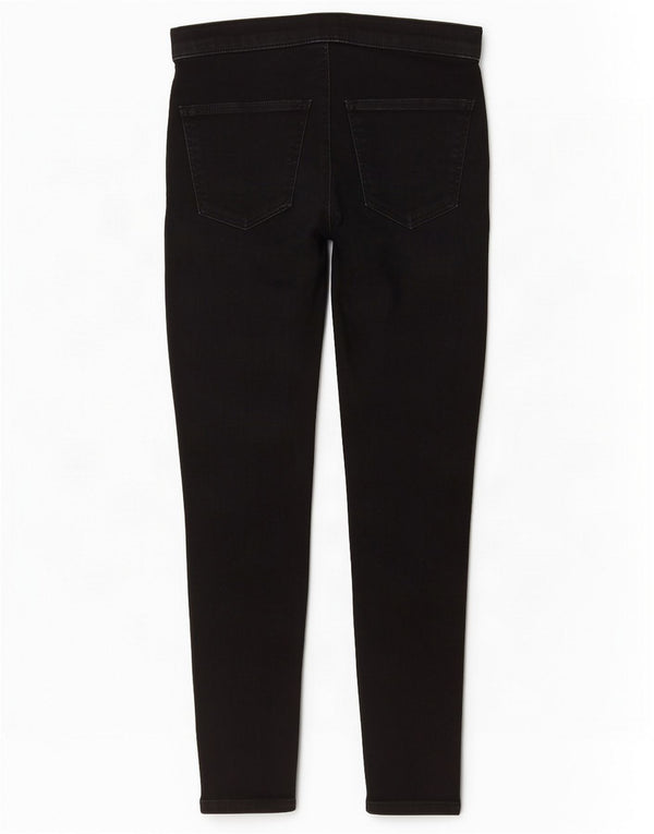 Topshop Vaqueros ajustados desgastados Joni Crop para mujer W30 L26 Algodón negro