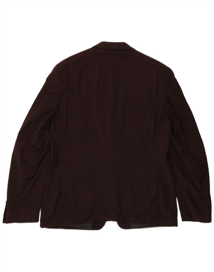 Calvin Klein Chaqueta tipo blazer de 2 botones para hombre de corte regular UK 44 2XL Borgoña