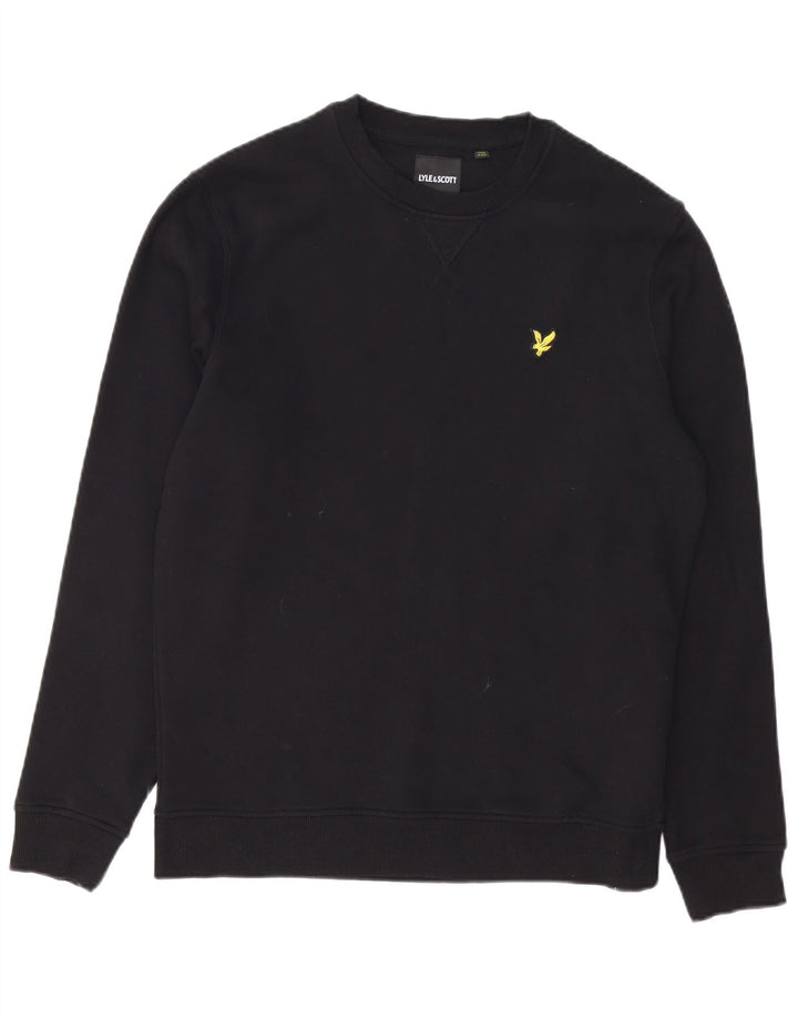 LYLE & SCOTT Sudadera tipo jersey para hombre Medium Black Cotton