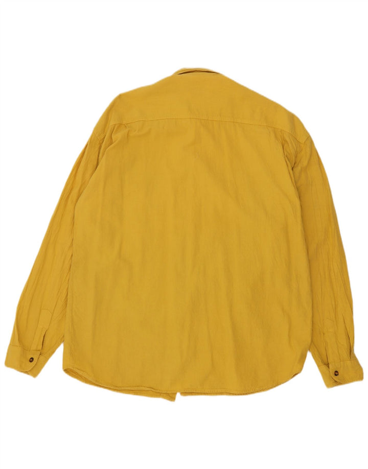 Camisa gráfica vintage para hombre amarillo medio