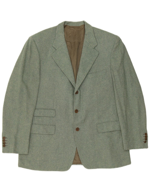 Ermenegildo Zegna Chaqueta Blazer de 3 Botones para Mujer UK 42 XL Cachemira Verde