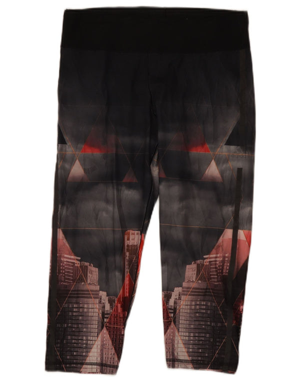 Adidas Leggings gráficos Climalite para mujer Reino Unido 12/14 Mediano Negro Geométrico
