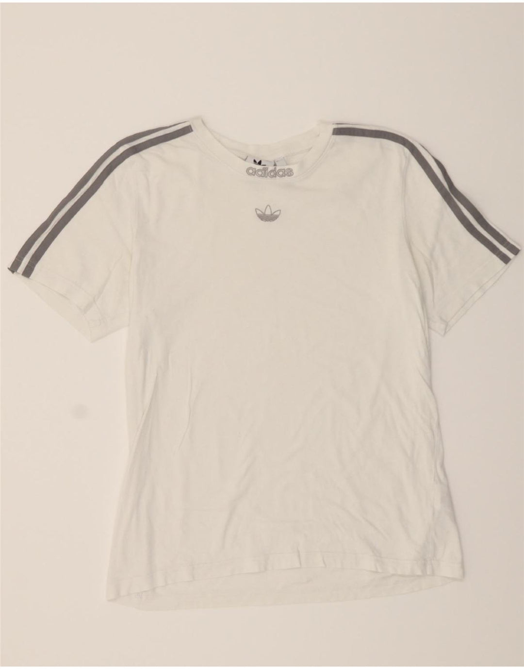 ADIDAS Mens T-Shirt Top Medium White Cotton Vintage Adidas and Second-Hand Adidas from Messina Hembry 