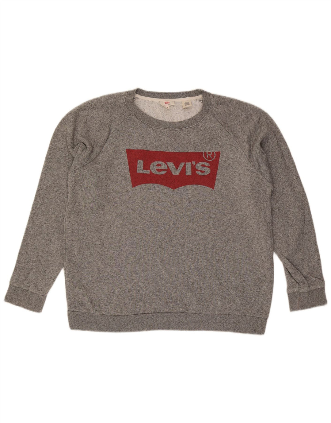 Levi's Hombre Sudadera Gráfica Jumper De Algodón Moteado Gris Medio