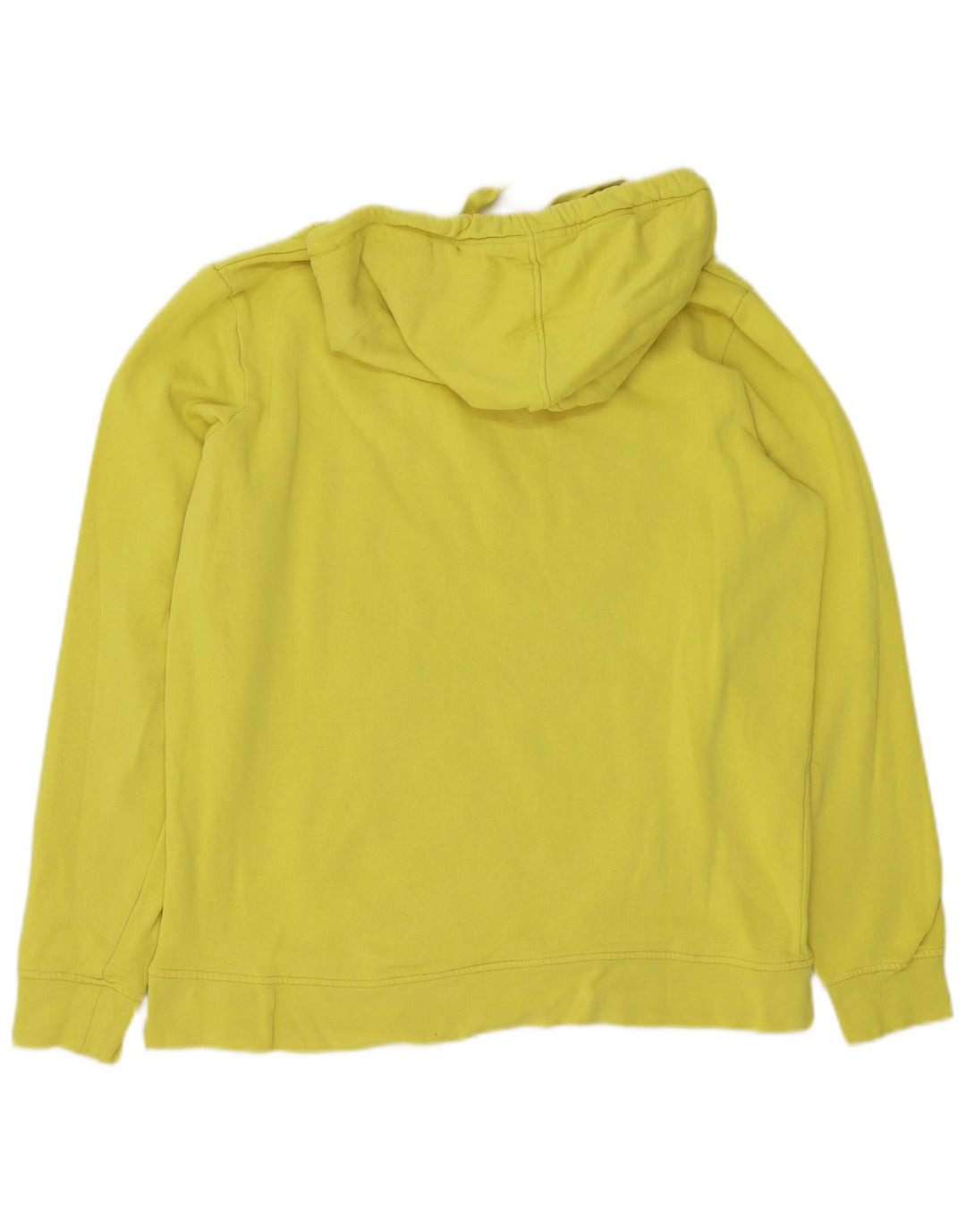 KAPPA Hombre Sudadera Con Capucha Gráfica Jersey De Algodón Amarillo Medio