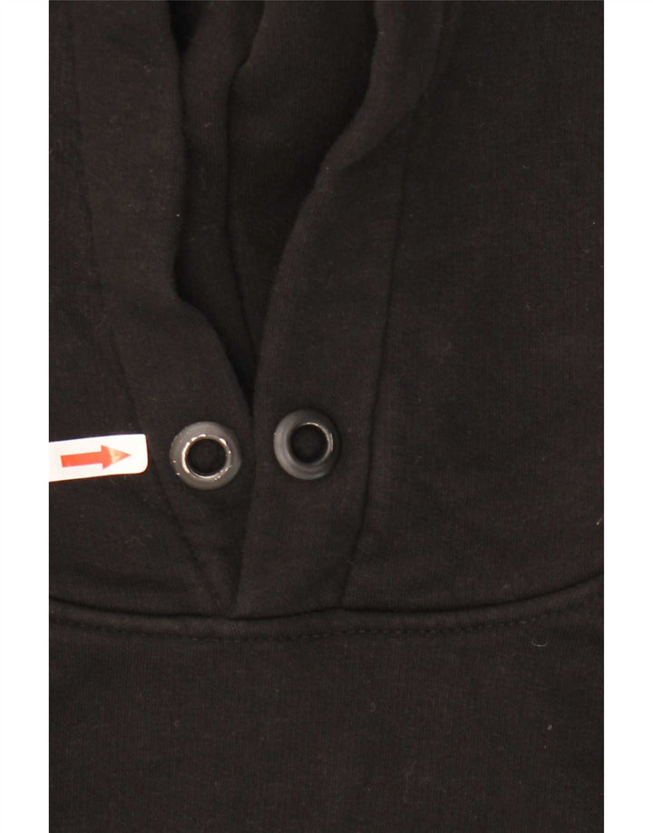 Essential Hombre Sudadera Con Capucha Gráfica Jersey De Algodón Negro Mediano