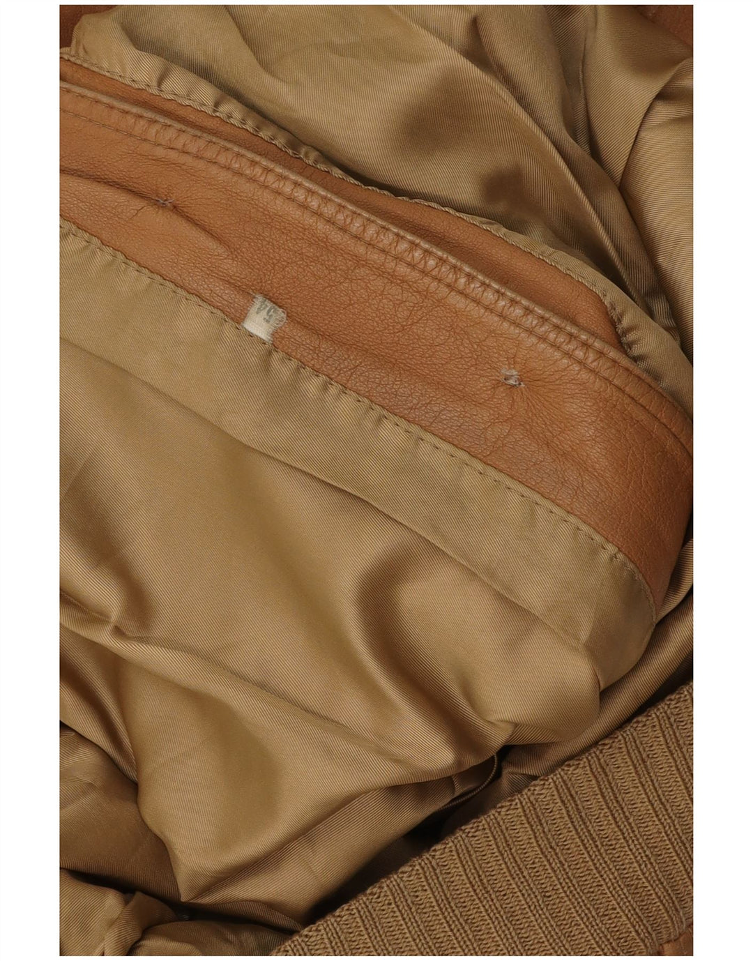 Chaqueta de cuero vintage para hombre IT 54 2XL Marrón