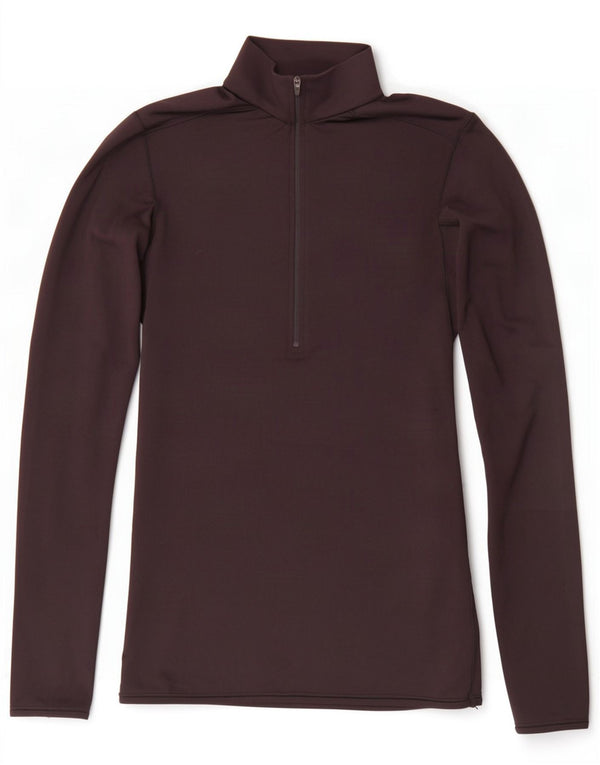 Zara Mujer Cremallera Cuello Jersey Chándal Top Reino Unido 10 Pequeño Poliéster Negro