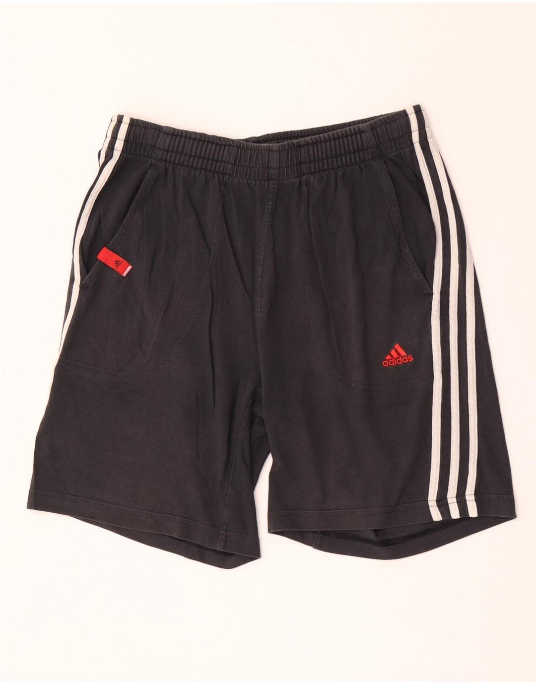 Adidas - Pantalones cortos deportivos para hombre, algodón negro mediano