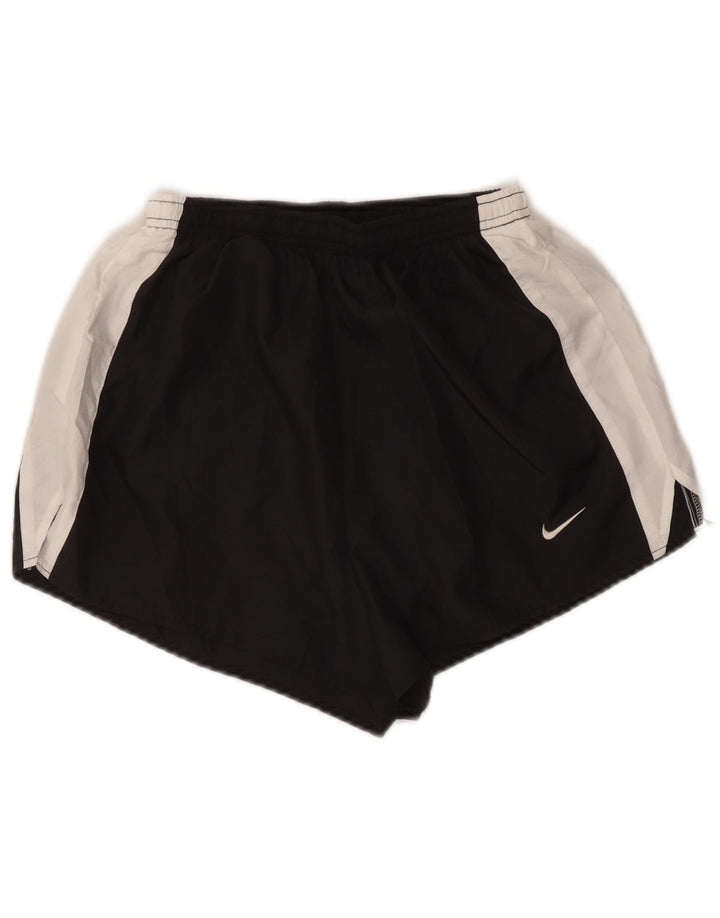 Pantalones cortos deportivos Nike para mujer US 8/10 Mediano Negro Colorblock Poliéster