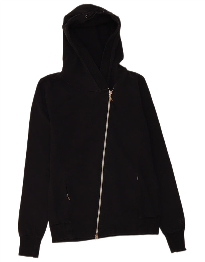 CHAMPION Suéter con capucha y cremallera para mujer UK 12 Medium Black