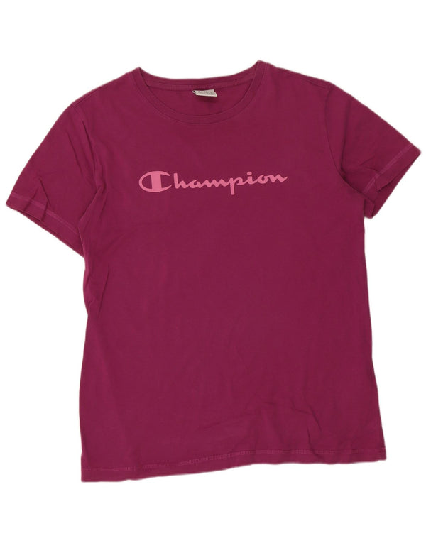 Champion Camiseta gráfica para mujer Top UK 18 XL Algodón morado