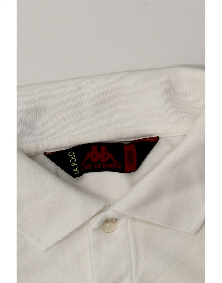 Kappa Polo Hombre Blanco Grande