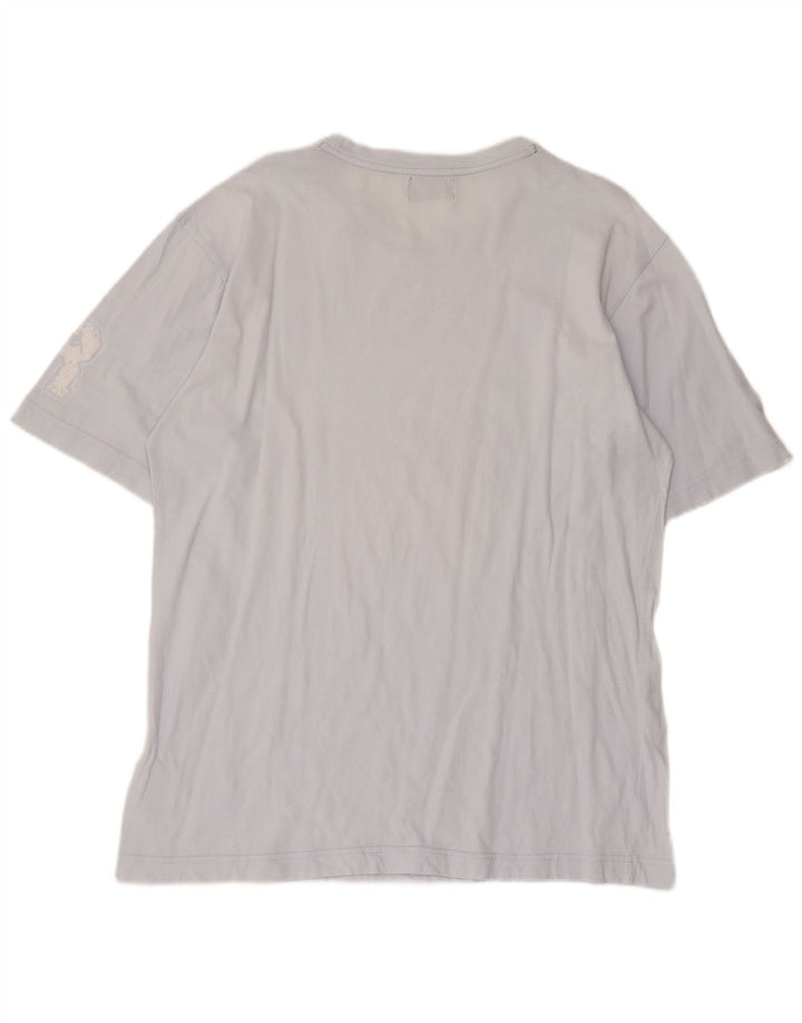 Kappa Hombre Camiseta Top Large Azul Rayas Algodón