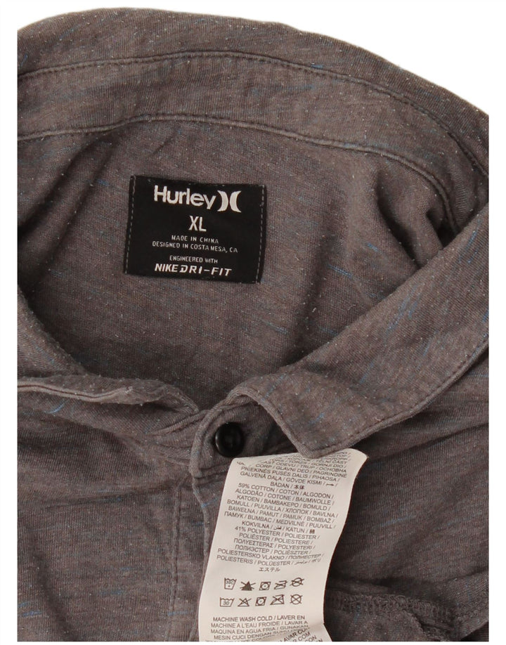 HURLEY Polo Dri Fit para hombre XL Algodón gris