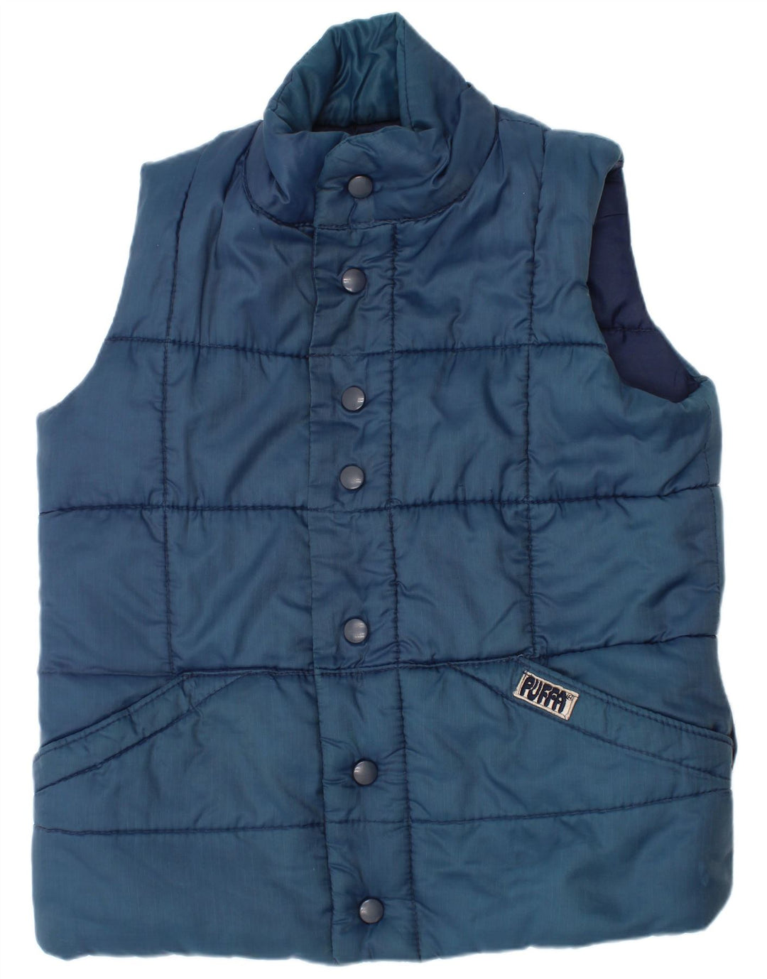Puffa Chaleco acolchado para niños 7-8 años Grande Nylon azul