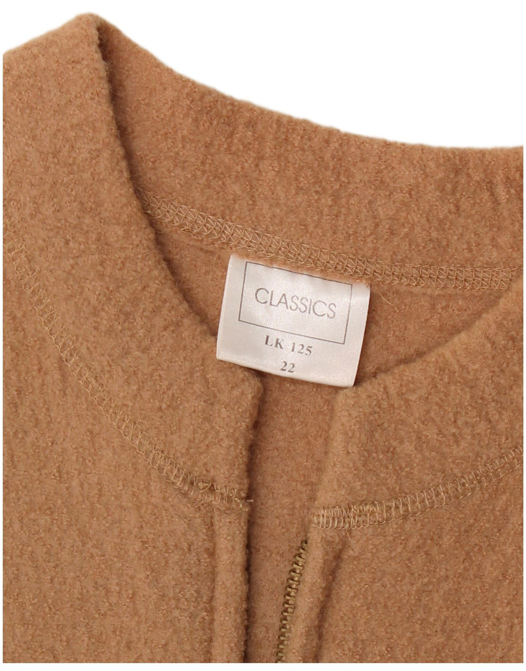 Vintage mujer abrigo Reino Unido 22 3XL Beige Floral Lana