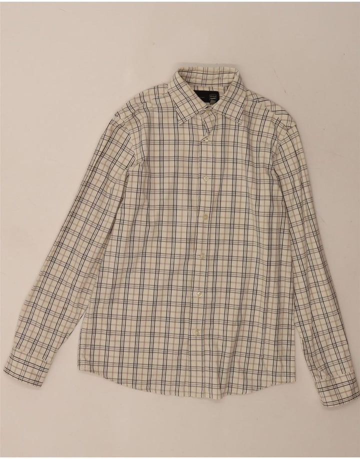 Camisa Gas Hombre Mediana Cuadros Blancos