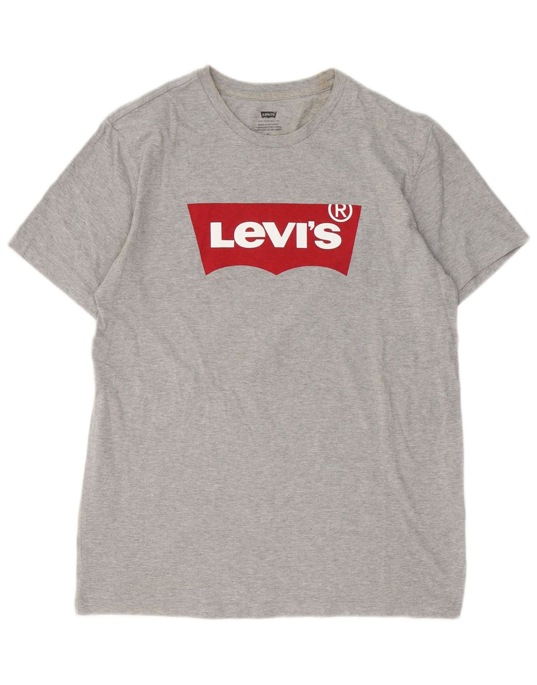 Levi's Camiseta gráfica para hombre Top de algodón moteado en gris medio