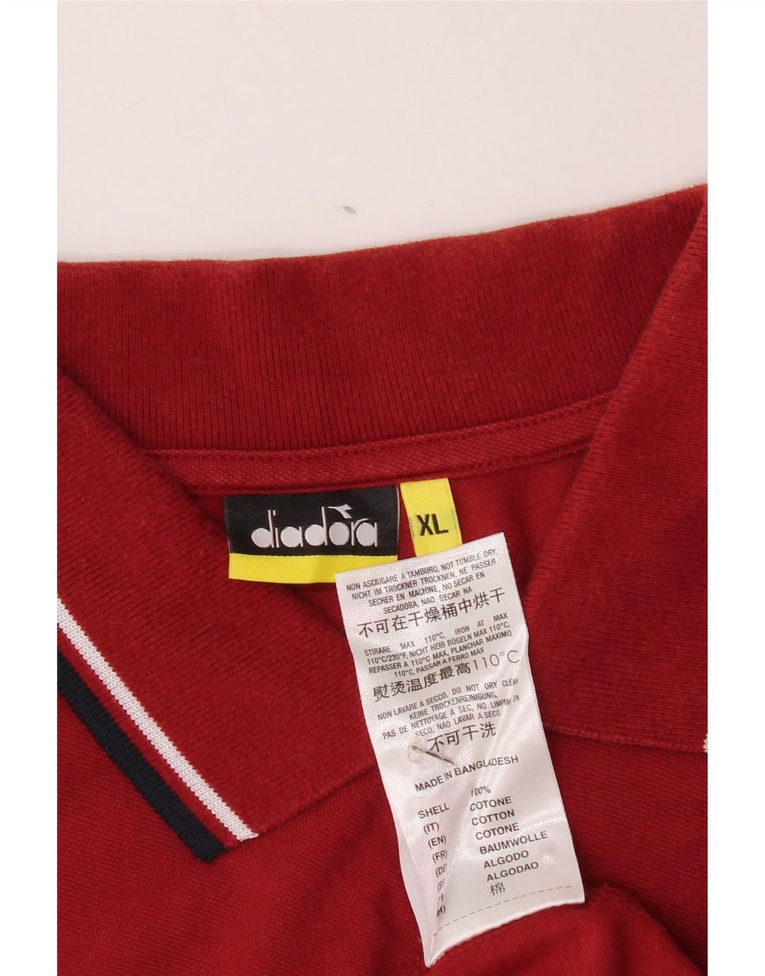DIADORA Polo Hombre XL Algodón Rojo