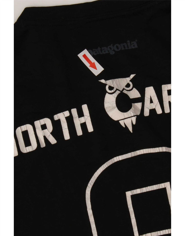 Patagonia Hombre Carolina del Norte Camiseta Gráfica Top Medio Negro Poliéster