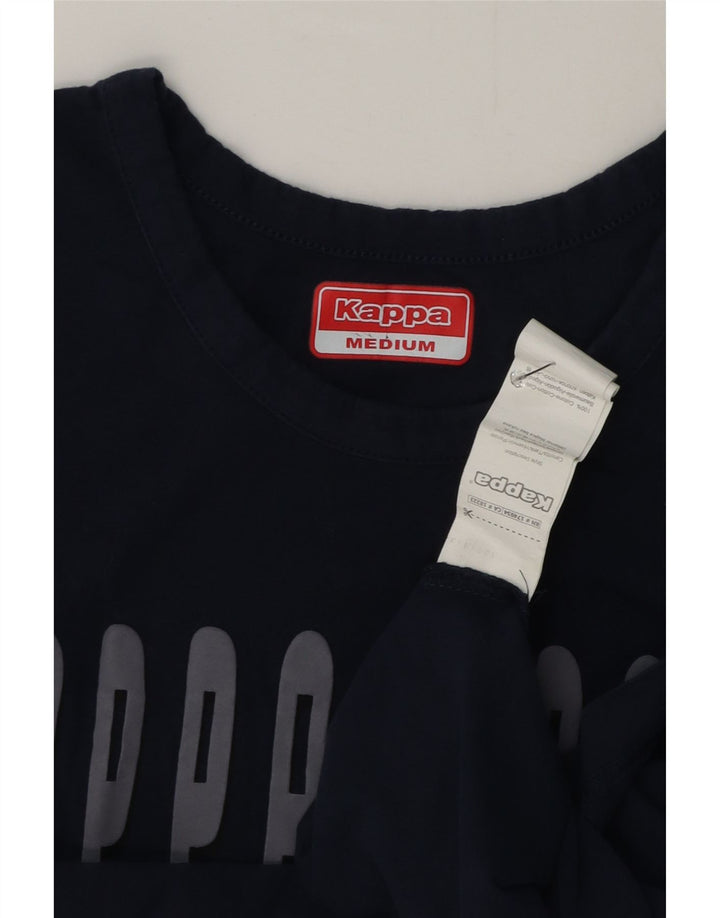 Kappa Hombre Gráfico Chaleco Top Medio Azul Marino Algodón