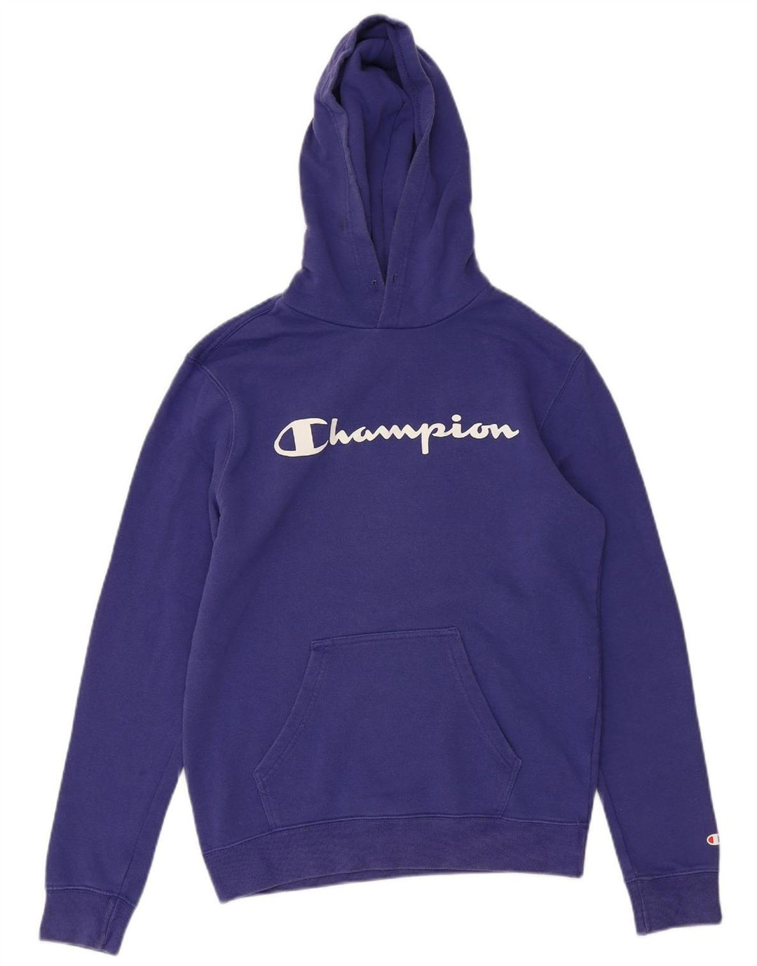 CHAMPION Mens Graphic Hoodie Jumper Small Purple