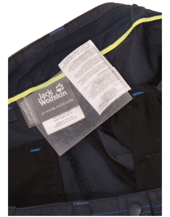 JACK WOLFSKIN Pantalones cortos cargo de ajuste cómodo para mujer W30 Azul marino mediano