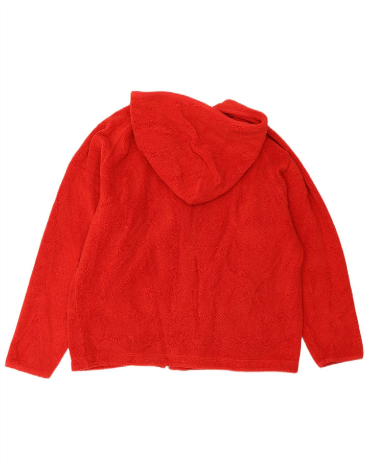 Champion Chaqueta Polar Con Capucha Para Mujer UK 44 Poliéster Rojo Mediano