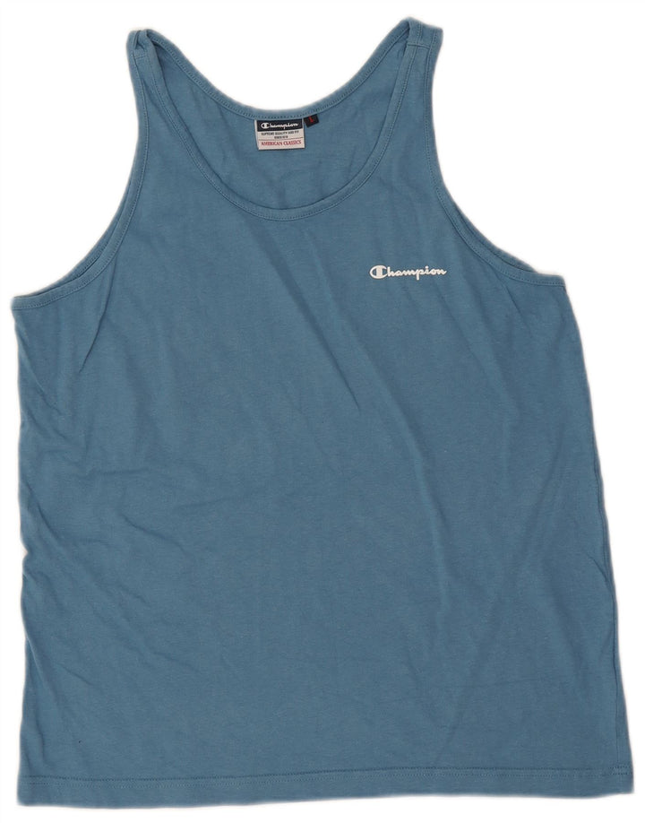 Champion Camiseta Sin Mangas Para Mujer UK 46 Large Azul