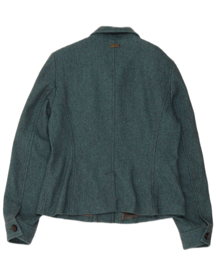 Marlboro Classics Chaqueta utilitaria para mujer Reino Unido 12 Lana azul mediana