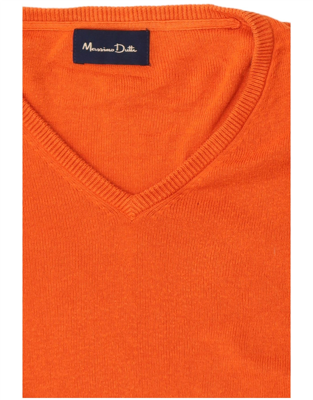 Massimo Dutti Jersey con Cuello en V para Hombre Large Naranja