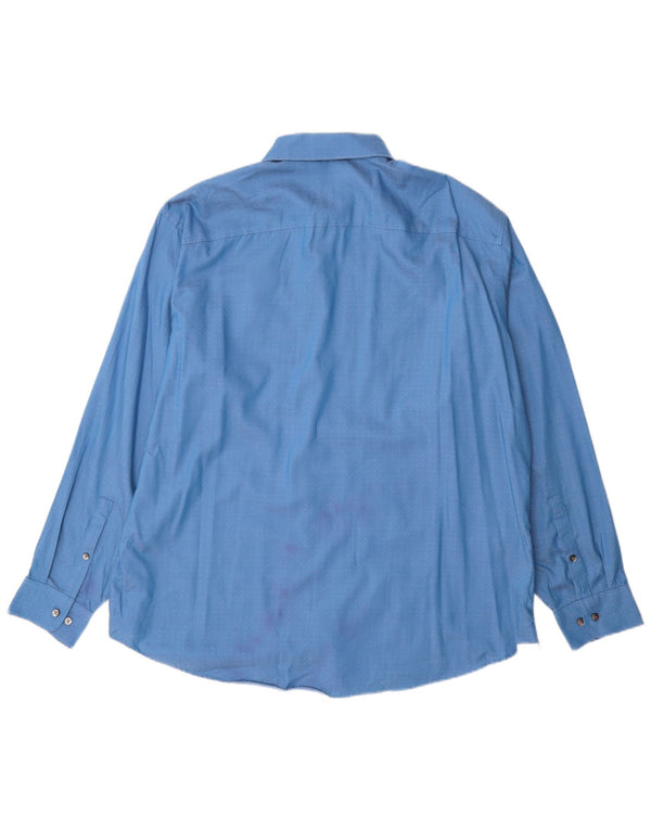 Calvin Klein Camisa de corte regular para hombre Talla 17 XL Algodón con manchas azules