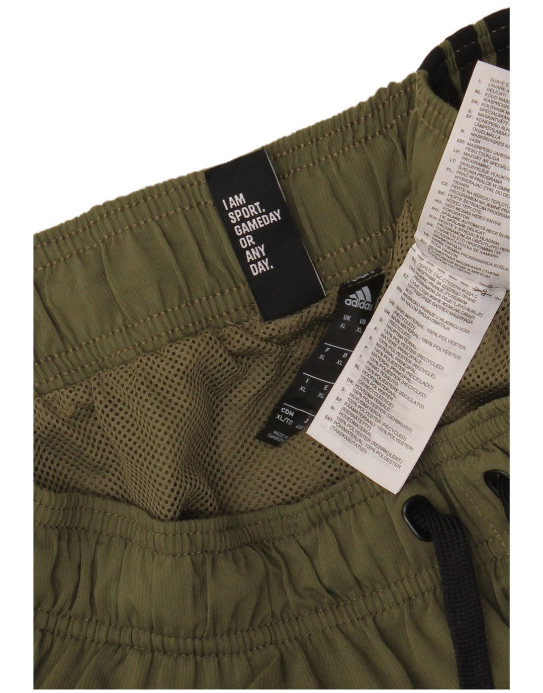 Adidas Hombre Pantalones De Chándal Joggers XL Caqui Poliéster