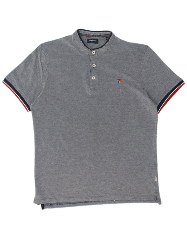 Polo Jack & Jones Hombre Grande Azul Marino Algodón
