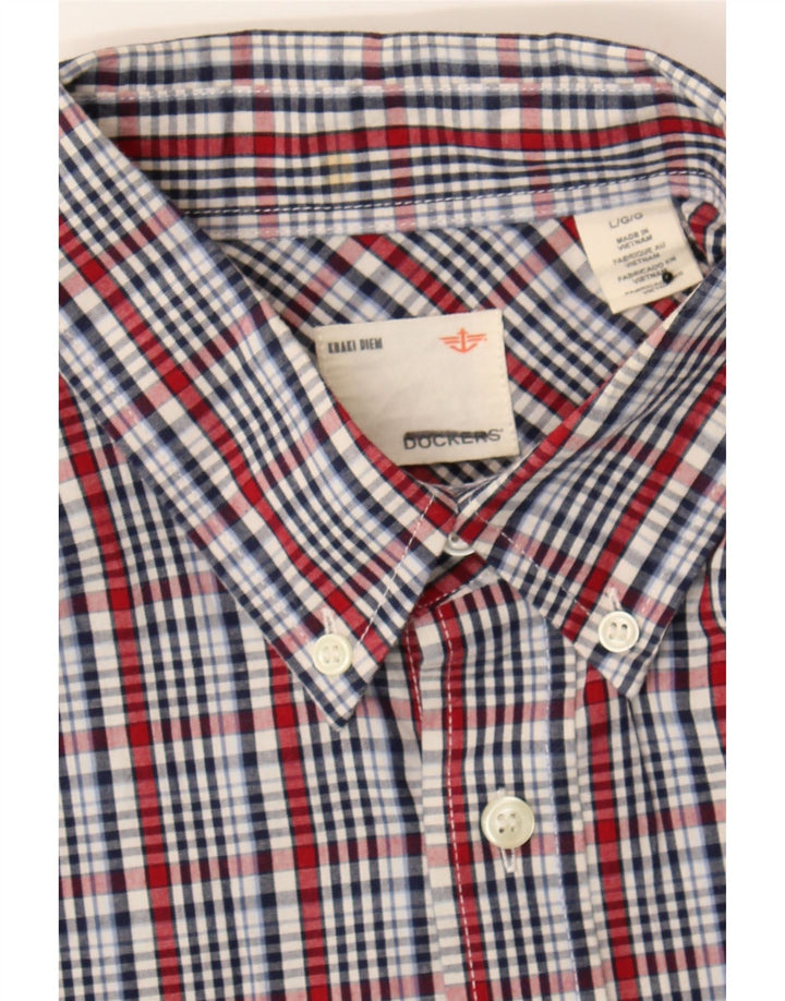 DOCKERS Mens Shirt Large Red Check Cotton Vintage Dockers and Second-Hand Dockers from Messina Hembry 