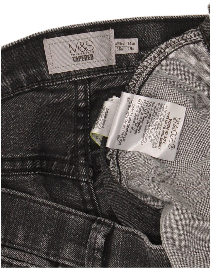Marks & Spencer Vaqueros cónicos para hombre W36 L29 Algodón gris
