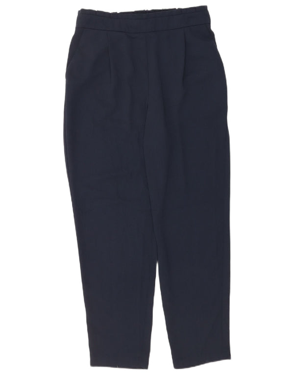 M&Co Pantalones casuales cónicos para mujer UK 44 Medium W28 L28 Azul marino
