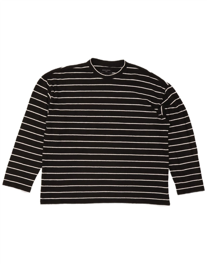 All Saints Mujer extragrande UK 16 Grande Poliéster a rayas negras