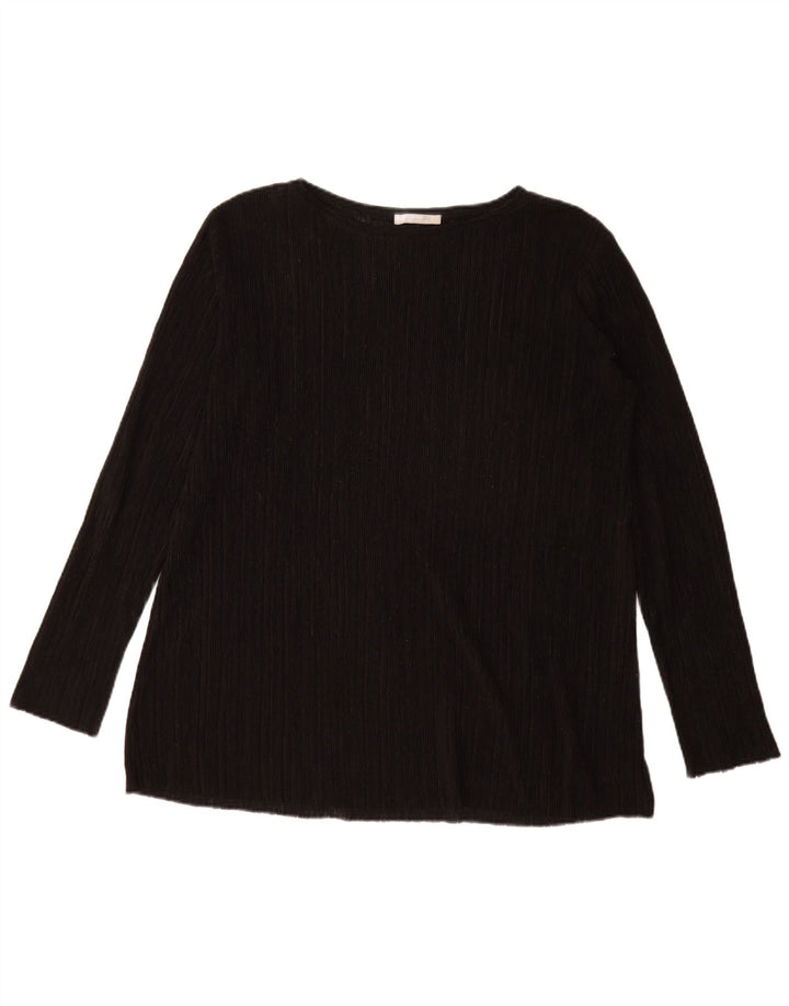 Zara - Jersey extragrande con cuello barco para mujer, talla 40, talla M, color negro
